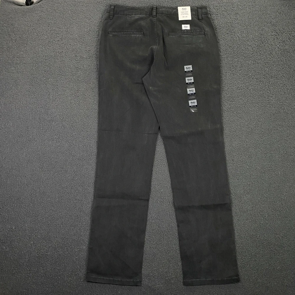 Katin Corey Pant Mens 32x32 Slim Straight Chino Cotton Stretch Black Wash Gray